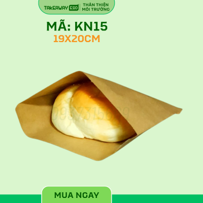 Túi Giấy Đựng Bánh Croissant 19x20cm